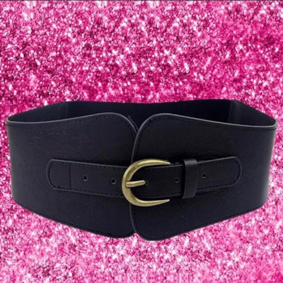 NEW WIDE BLACK BELT - Picture 2 of 2